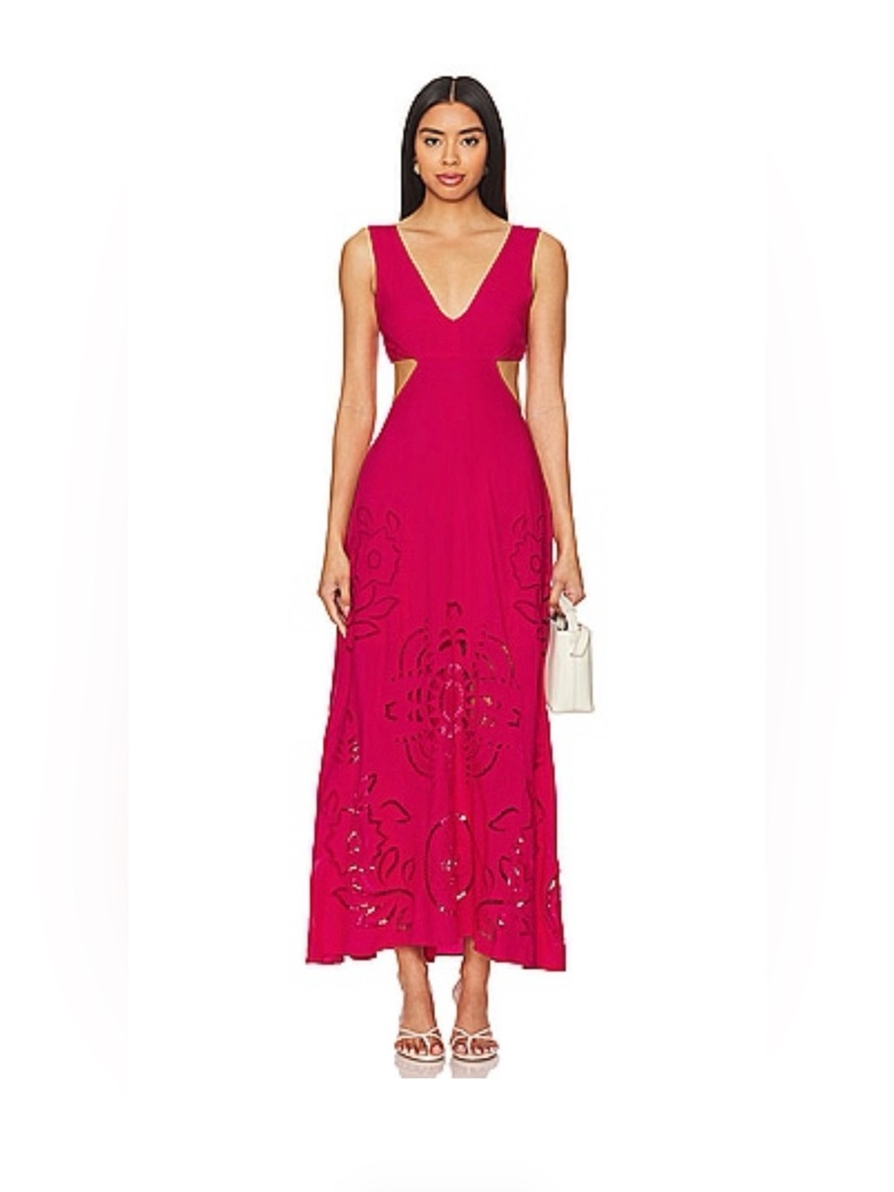 REVOLVE Misa Los Angeles Fuchsia Maxi Dress with Cutouts